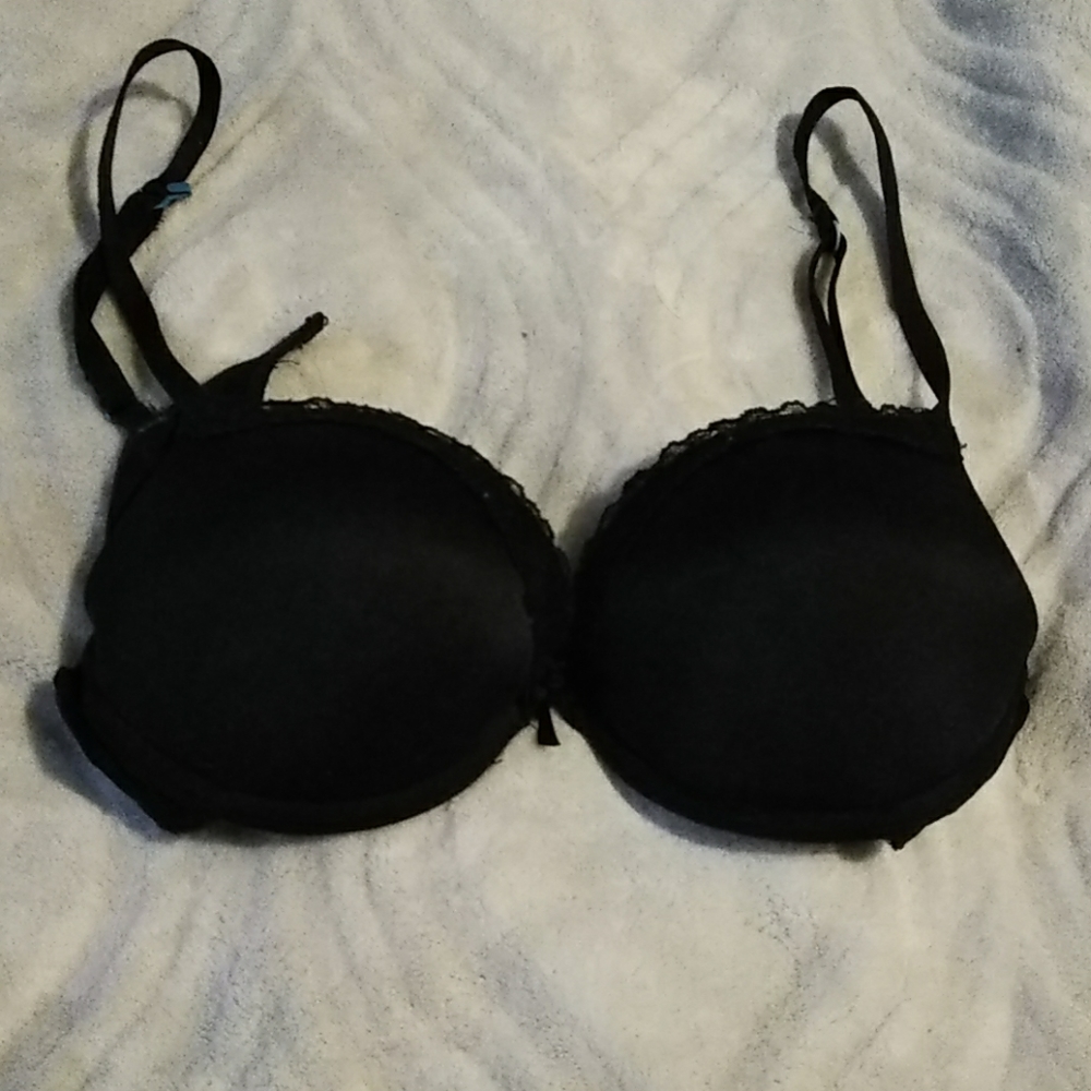 Black bra.